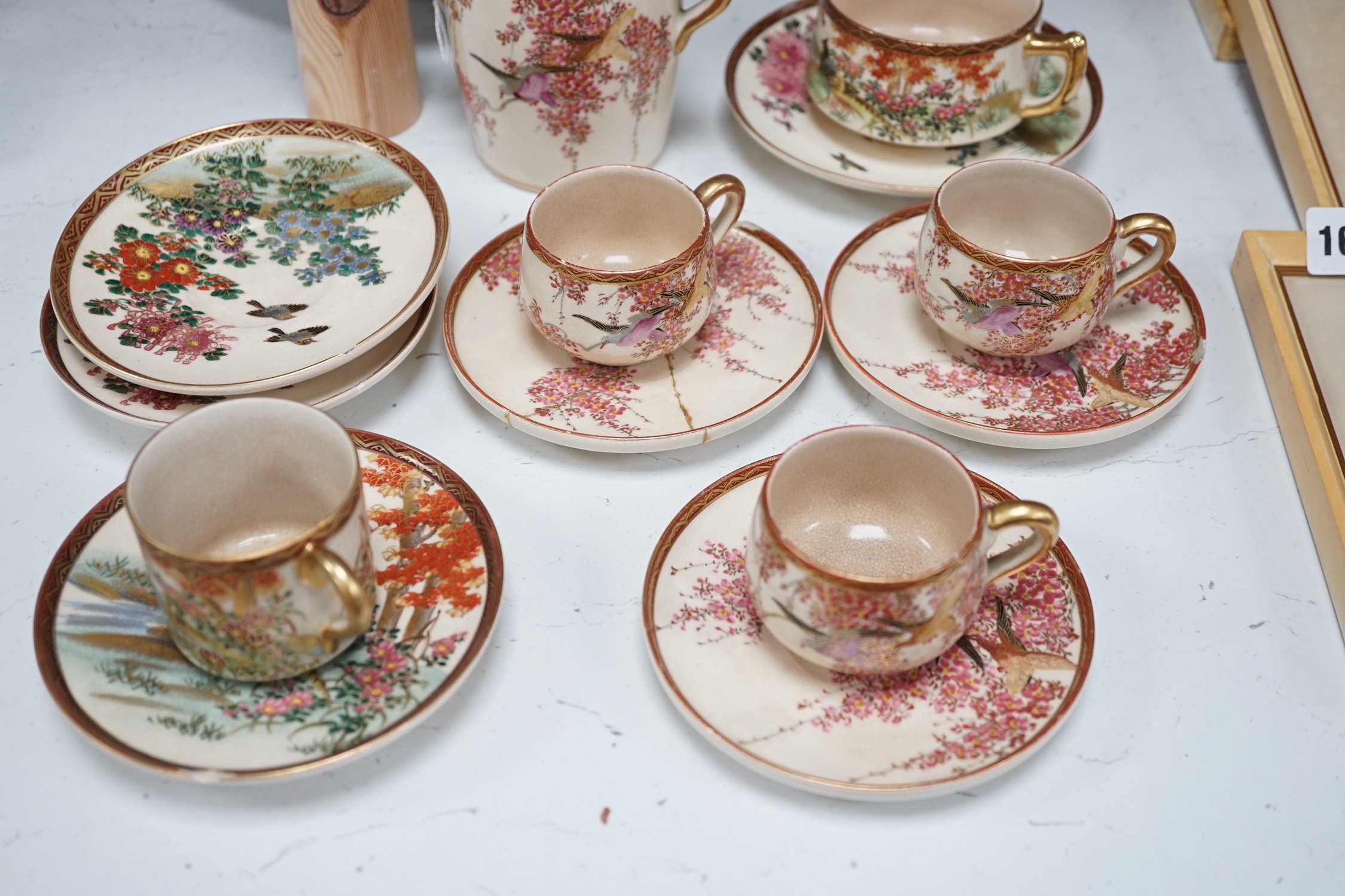 Assorted Japanese ceramics to include Kutani, Satsuma etc.
